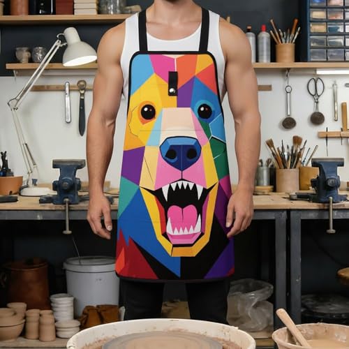 Delantal de trabajo Colorful Bear multicolor para hombres y mujeres miniatura 4