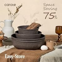 CAROTE 21pcs Pots and Pans Set Non Stick, Detachable Handle Cookware — image 4