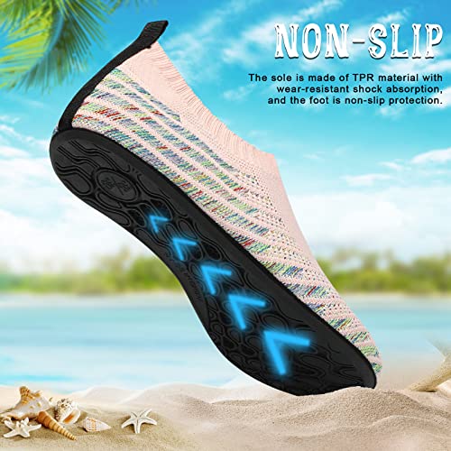 Image of ANLUKE Womens Mens Water Shoes Barefoot Quick-Dry Aqua Socks for Beach Swim Surf Water Sport