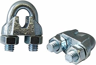 100 Zinc Plated Malleable Wire Rope Clips: 1/8