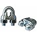 100 Zinc Plated Malleable Wire Rope Clips: 1/8