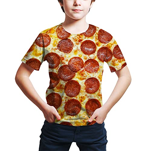 T-shirt imprimé 3D pour enfants de 4 à 14 ans au motif amusant