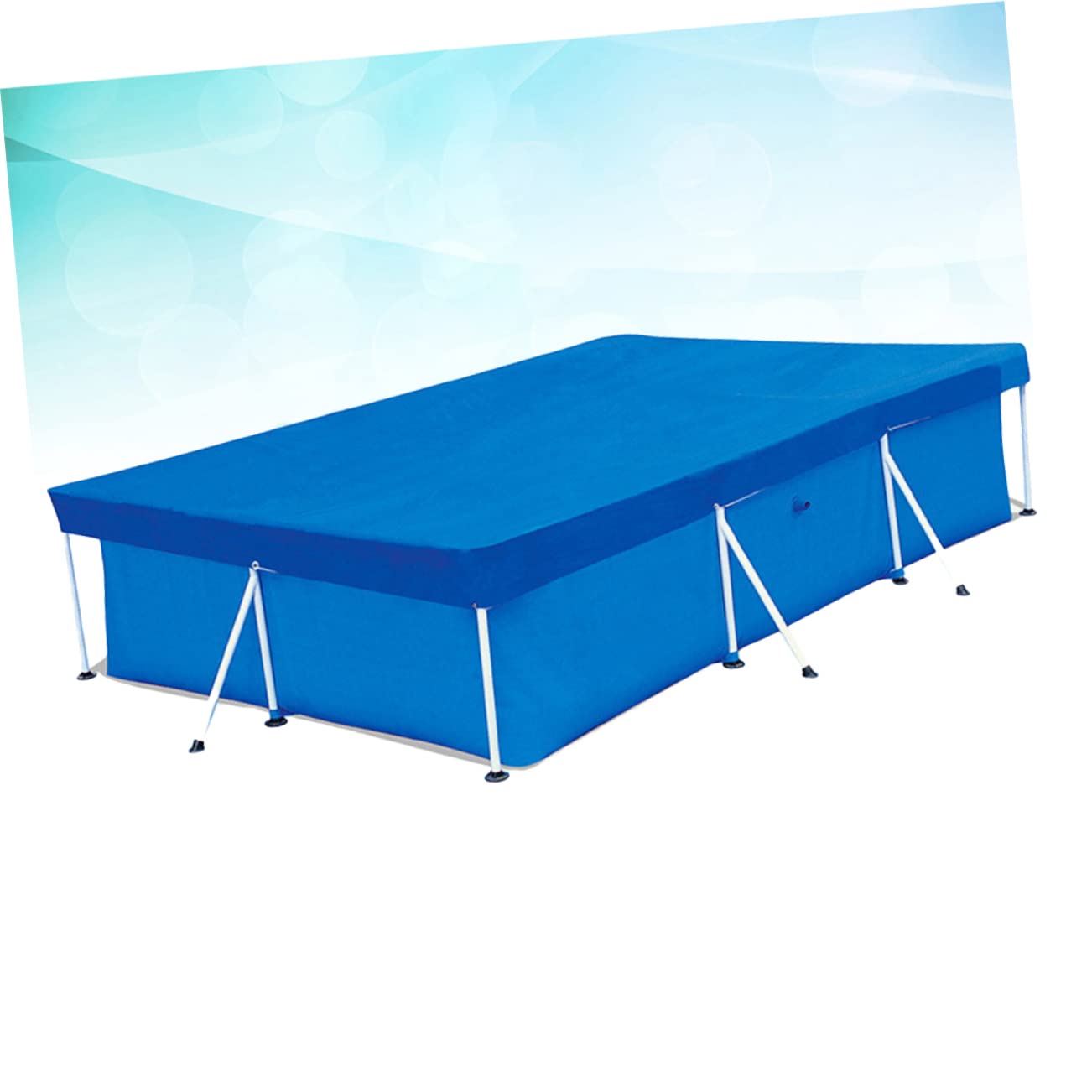 Kisangel Piscine PE Usage Cadre au à Gonflables pour Sol Piscines Bâche de Imperméable, Antidérapante Pliable, Bleu