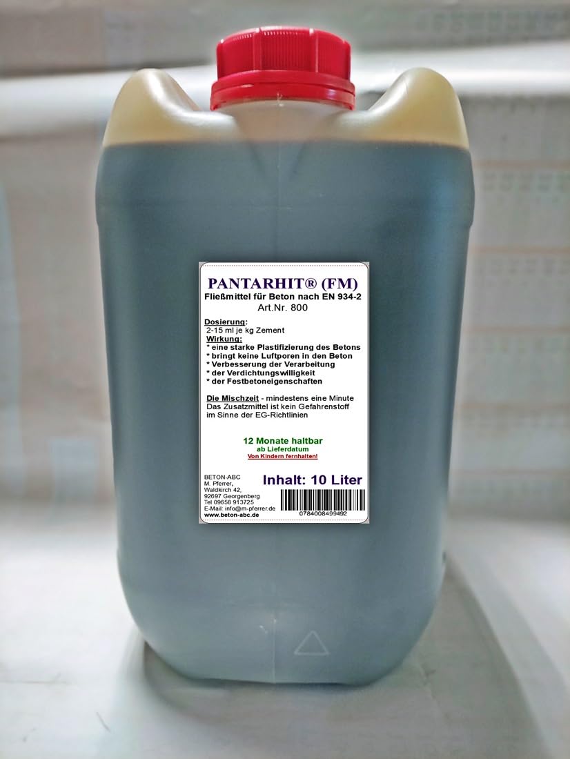 Pantarhit Betonverflüssiger 10 L Fließmittel Betonzusatz