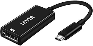 USB C to DisplayPort Adapter 4K @60H, LSVTR USB 3.1 Type C to DisplayPort Converter Cable Thunderbolt 3 Compatible with MacBook Pro,iPad Pro,MacBook Air 2018, 2017 iMac, Dell XPS 15/13, Lenovo Yoga, ChromeBook Pixel, Samsung Galaxy S9/S10