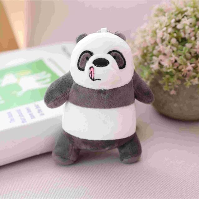 MEDFL 12-70CM Cartoon The Three Bare Bears Plush Doll Cute Stand Panda Polar Bear Teddy Bear Stuffed Toys for Children Gifts 70cm panda