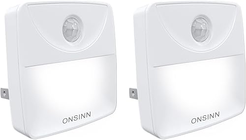 Luces nocturnas con sensor de movimiento con sensor de anochecer a amanecer, luz nocturna de enchufe interior para niños, mini lámpara nocturna para