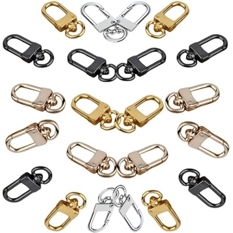 Metal Lobster Claw Clasps Swivel Lanyards Trigger Snap Hooks Strap for Backpack Charms, Zipper Pulls, Beads Projects, 4 Colors (40 Pieces) Cover