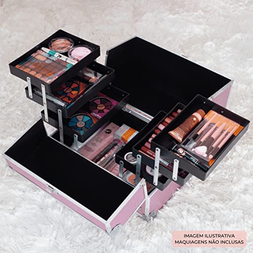 Maleta De Maquiagem Profissional Anna Make Grande Vazia - Branca