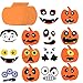 Halloween Citrouille Autocollants Dessin Animé, 16 pièces Ensemble de Citrouille en Mousse Halloween, Autocollants Décoratifs Citrouille, pour Halloween Enfants Décorations de Fête Artisanale