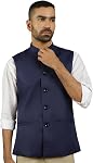 Maple Clothing Men's Nehru Jacket Solid Color Indian Traditional Vest Modi Waistcoat Bandhgala