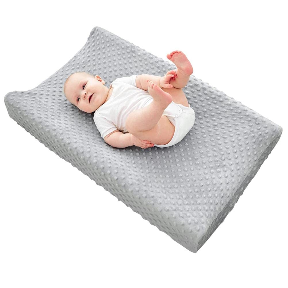 Wickelunterlagenabdeckung Wasserdichte Wickeltischlaken Atmungsaktive Wickelauflagen Für Babys (Gray+Pink) 2 Stück