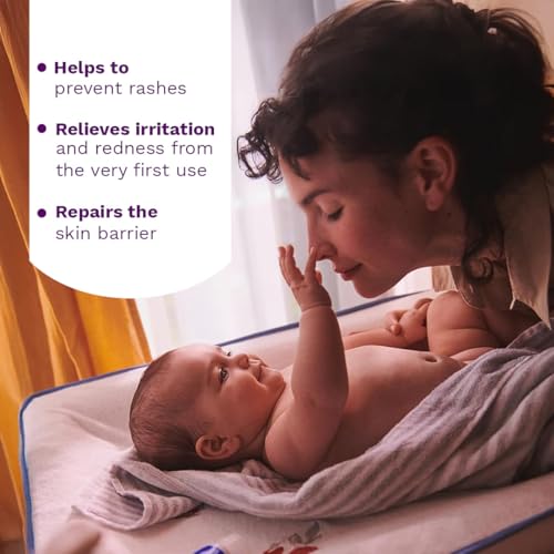 Image of Mustela Baby Natural Diaper Rash Cream for Newborn Baby - Fragrance-Free with Zinc Oxide, Olive Oil, Aloe Vera & Sunflower Oil - Vegan & EWG Verified - 2.53 fl oz (100 ml)