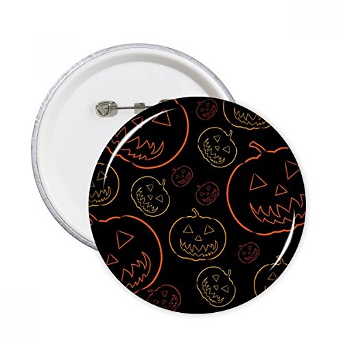 Pins Halloween motif citrouille badge rond de 5 pièces
