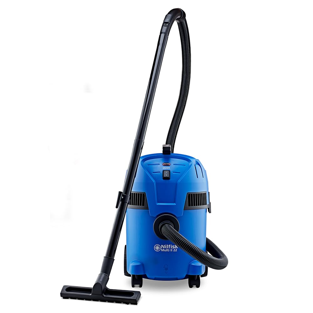 Nilfisk Multi II 22L Aspirador de Agua y Polvo Potente - Aspiradora de Bricolaje para Sólidos y Liquidos, Seco y Húmedo, Exterior e Interior (1200 W)
