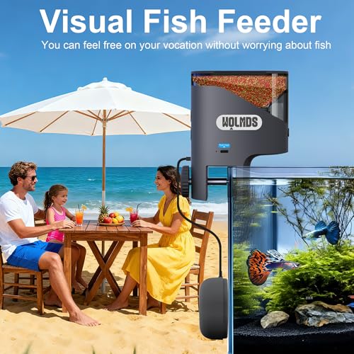 WiFi Automatic Fish Feeder with 2.5K Camera, 2.4/5G Smart App Control, Vacation Feeding Timer, 200ml Moisture-Proof Precision Flake Food Dispenser, Visual Aquarium Feeder for 10+ Gallon Tanks - Image 2