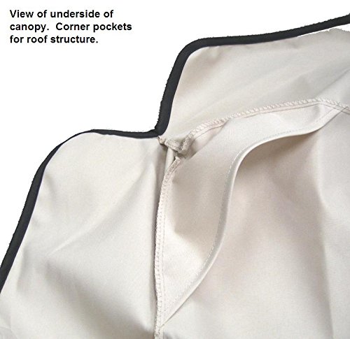 Garden Winds X-Large Universal Replacement Swing Canopy Top Cover - Riplock - Nutmeg #TOP4