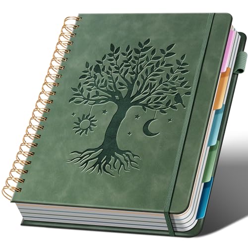 Ovesmusl 5 Subject Notebook College Ruled Hardcover Spiral Notebook 8.5