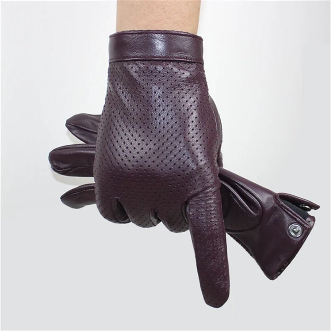 Gants en cuir pour homme en maille respirante pour écran tactile
