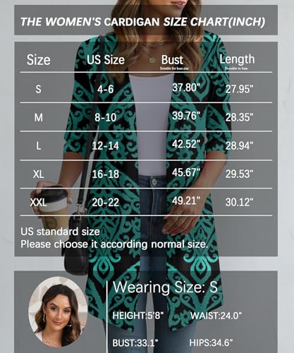 Image of YSYOKOW Lightweight Cardigans for Women 3 /4 Sleeve Long Open Front | Cardigan sweaters for women lightweight, summer cardigans for women lightweight, long cardigans for women trendy, dressy