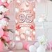 Happy 95th Birthday Rose Gold Banner Backdrop Cheers to 95 Years Old Confetti Balloons Theme Decor for Women 95 Years Old Pink Birthday Party Decorations Bday Supplies Background Favors Gift Glitter