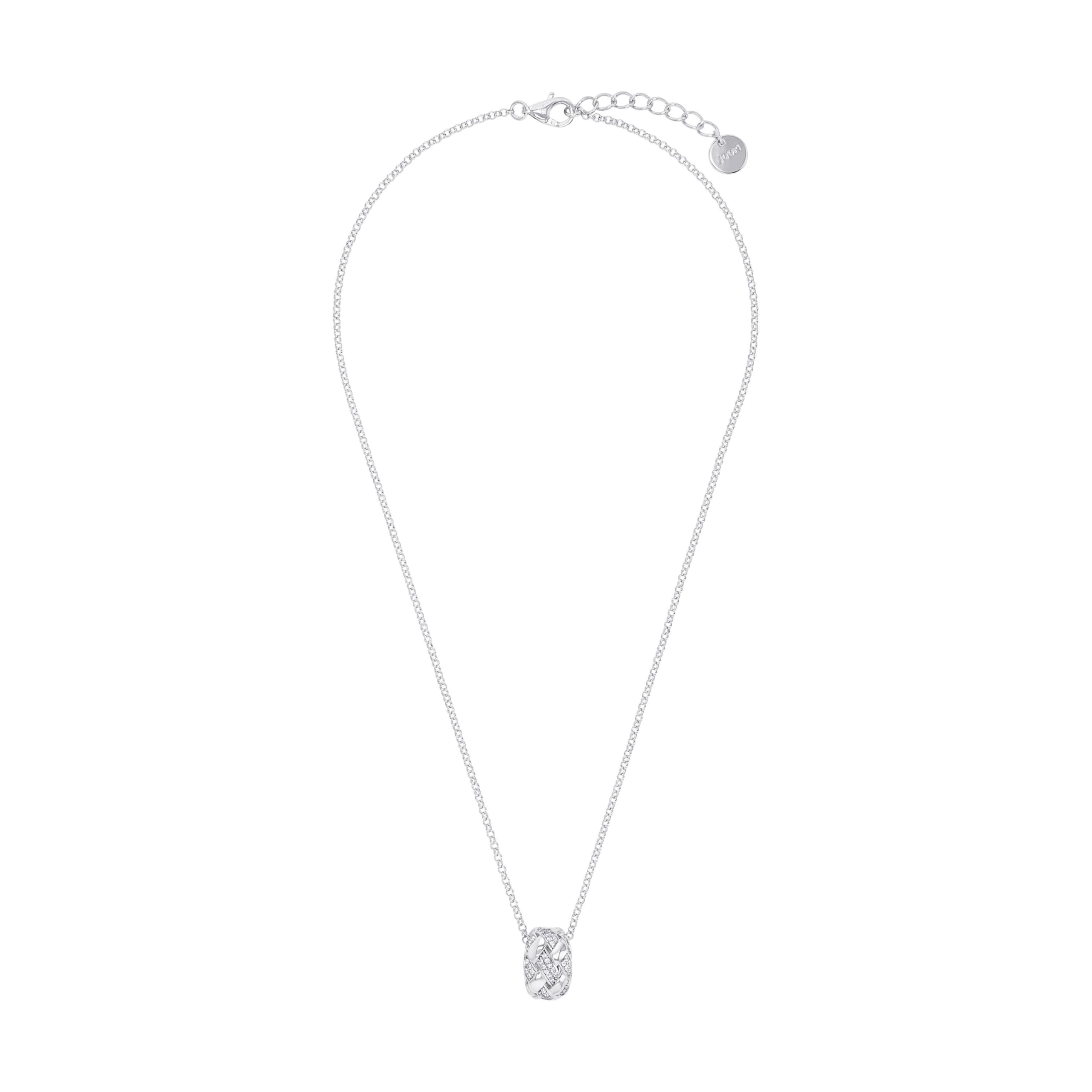 JOOP! Halskette aus 925 Sterling Silber für Damen, Halsschmuck, teilw. mit Schmuckstein, Silber 925 rhodiniert, Kommt in passender Schmuckbox