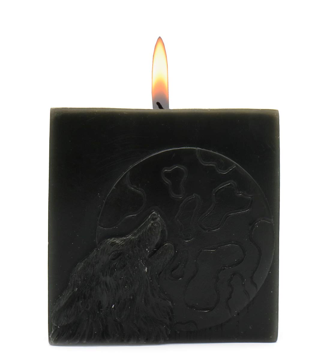 ROOGU La Noche del Lobo * Vela Aromática Cubo Vainilla Verde Oscuro Negra Luna