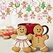 Christmas Gingerbread Man Hanging Swirls 20Pcs Gingerbread Theme Party Decorations Xmas Gingerbread Party Ceiling Swirls Pink Gingerbread Man Hanging Streamers for Winter Holiday Party Supplies
