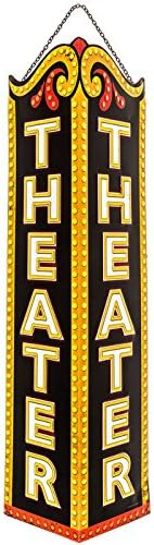 Theater Triangle Embossed Tin Sign