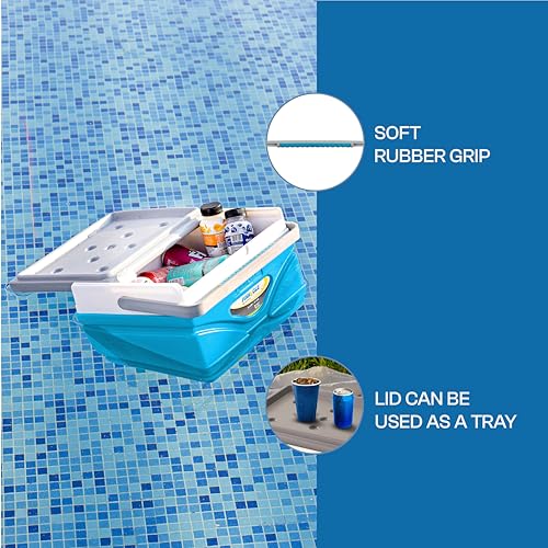 Image of Pinnacle Prudence 11L Chiller Ice Box | Fits 16 Cans | Hold Ice Upto 48hrs | Lid Used as Tray | Portable Insulated Ice Cooler Box for Car Travel,Parties, Medical, Picnics, Camping, Sports