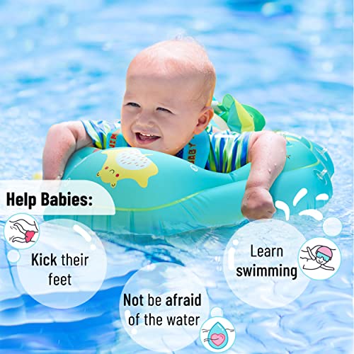 Mr. Pen- Inflatable Baby Swim Float, For Ages 6-30 Months, Blue, Waist Ring Inflatable Baby Pool Float, Infant Swim Float, Baby Pool Toys, Infant Floats For Pool, Baby Swimming Float #TOP7