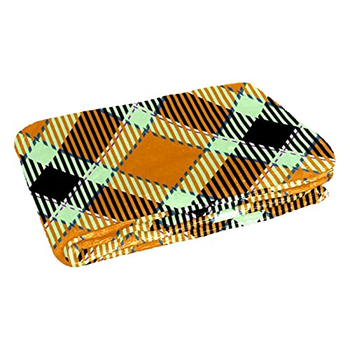 Plaid doux et chaud jaune imprimé graphique pour lit et canapé - 3