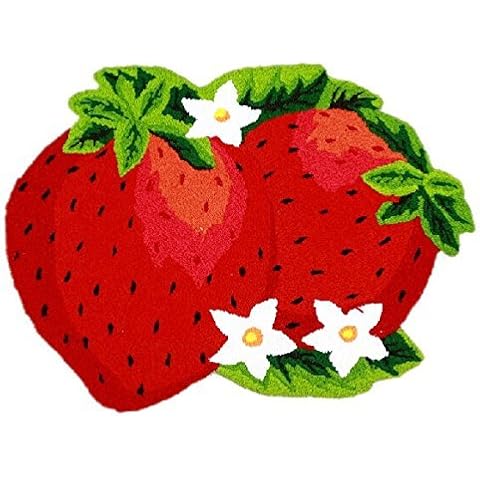 Newrara Strawberries Modern Shag Area Rugs Strawberries Mat Living Room Carpet Bedroom Rug for Children Play Solid Home Decorator Floor Rug and Carpets Cover