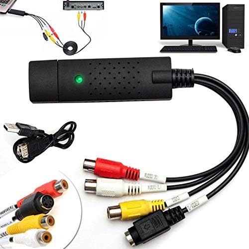 wqeew VHS to Digital File Converter Express USB 2.0 to Video Grabber Audio AV TV Card