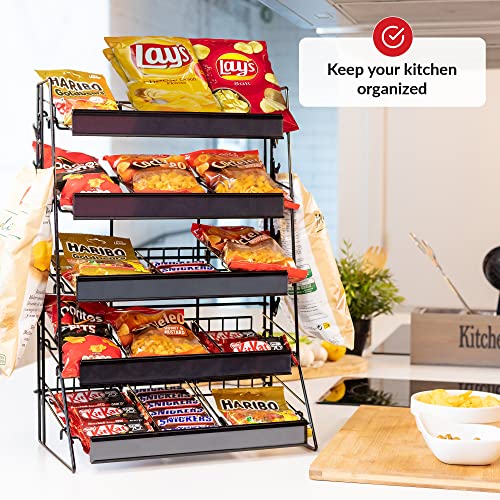 Candy Display Rack | Candy Organiser | Snack Organiser For Countertop | Display Rack And Snack Shelf And Crisps For Stores | Counter Snack Stand For Stores, Office