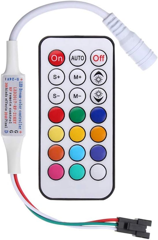 HAMRVL WS2811 WS2812B Wireless Mini RF LED Remote Controller 21Key 300 Color Modes SP103E for DC 12V LED Dream Color LED Strip Module Pixel Light Lamp