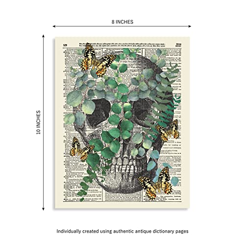 Vintbo Anatomy With Eucalyptus And Butterflies, Vintage Dictionary Art Print, Modern Contemporary Wall Art For Home Decor thumb #7