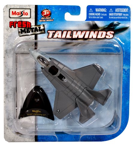 Maisto Fresh Metal Tailwinds 1:129 Scale Die Cast United States Military Aircraft - U.S. Stealth-Capable Military Strike Fighter Jet : F-35 Lightning II with Display Stand (Dimension: 4-1/2