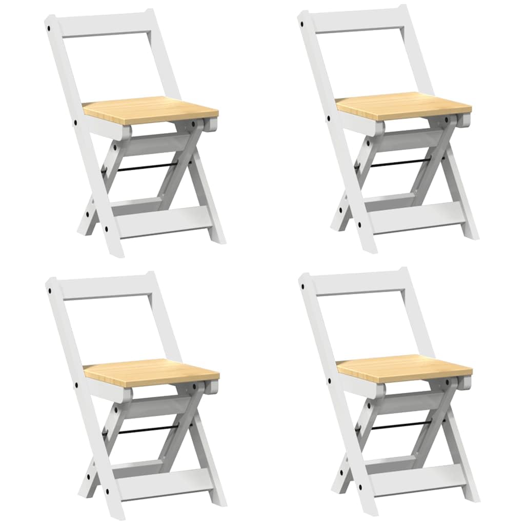 Set Comedor Plegable Mariposa 5 pzas Corona Madera Pino Blanco