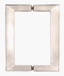 CRL Polished Nickel 6 x 6 SQ Series Square Tubing Back-to-Back Pull Handle