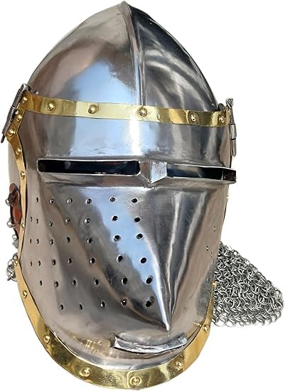 Medieval Hounskull Bascinet Helmet, stal o grubości 18, rycerz SCA HNB Combat Gear Armor