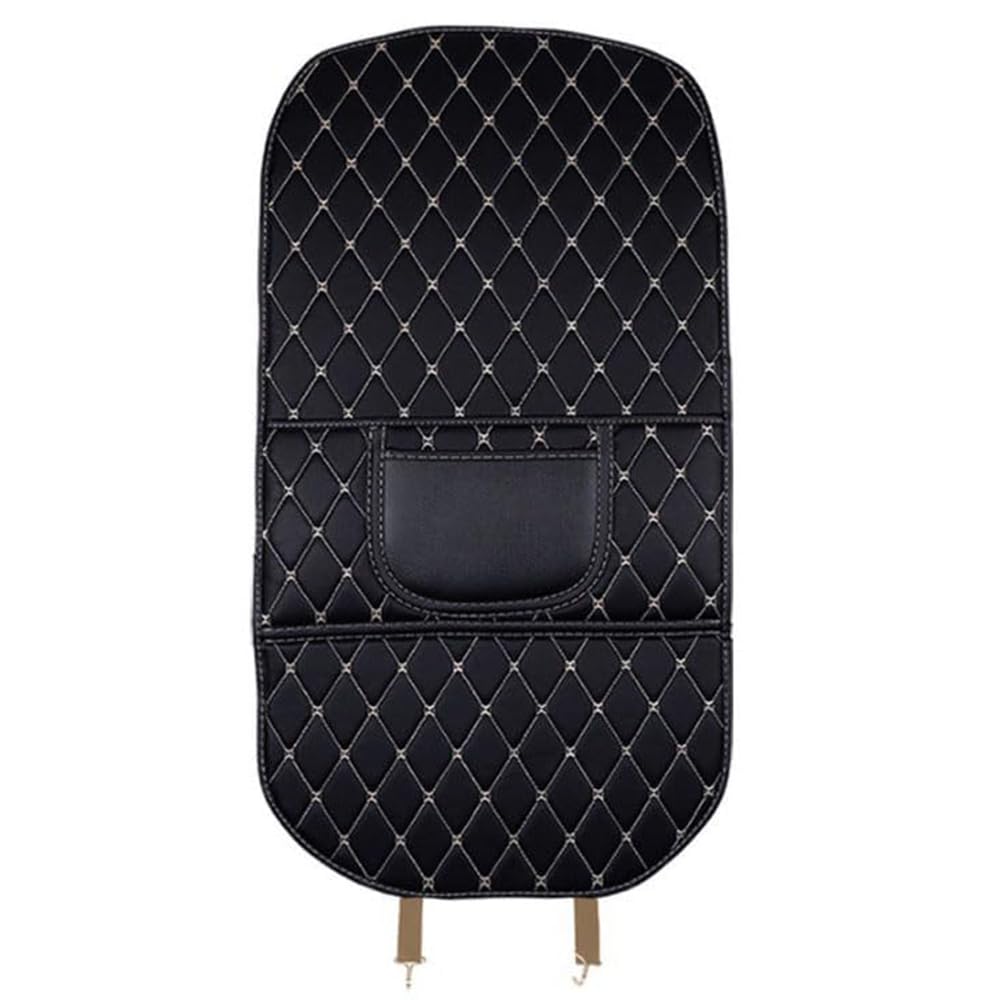 2 Stück Auto Rücksitz Anti Kick Pad für Buick Regal Velite Verano GS, Wasserdicht Leder Rückenlehne Anti-Kick Pads Autositz RüCkenschutz Mit Taschen Sitzschutz Autositzschutz,Black-L