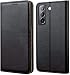 Produktbild tomaxx Handyhülle [ECHT Leder] für Samsung Galaxy S21 Plus Hülle, Flip Case Cover Schutzhülle Kompatibel für Samsung Galaxy S21+ Plus Klapphülle Smartphone [Magnet] Schwarz