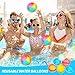 RNSSEZ Light Up Reusable Water Balloons Magnetic Self-Sealing Silicone Water Balloons for Kids Adults Summer Fun Party Pool Fun Beach Toys With LED Light (4PCS)
