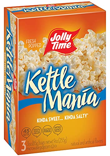 Jolly Time Kettlemania Microwave Popcorn, 3 Count Boxes #TOP21