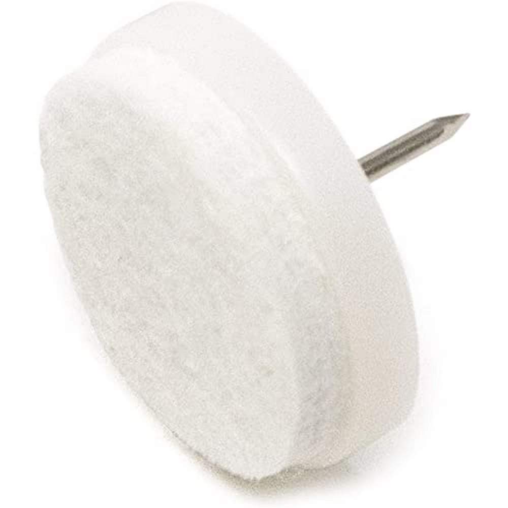 Adsamm FP-N-WH-28-100 FP-N-WH-28 100 x Felt Pads with Nail White 28 mm