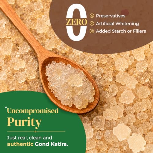 Image of Khetika Naturale Pure Gond Katira (Edible Gum) - 200gm | Tragacanth Gum | Super Food | Cooling Properties | Tragacanth Gum, Super Food, Cooling Properties