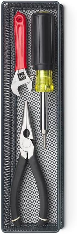 Miniatura 3 de Whitmor Juego de 12 organizadores pequeños de malla negra para cajones de fácil limpieza