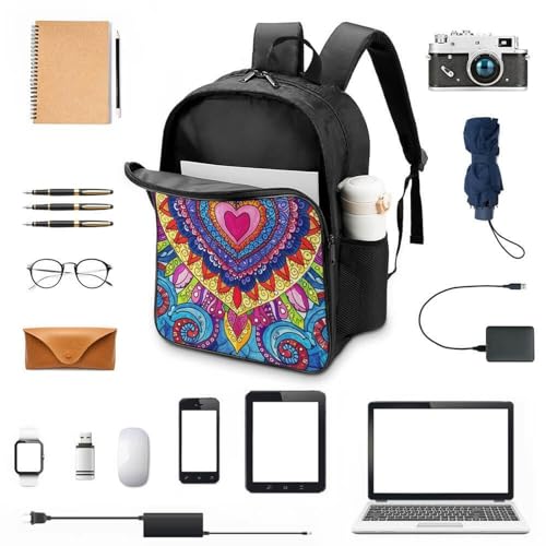 Mochila escolar de mandala para proteger la espalda infantil con diseño 3D cómodo 4