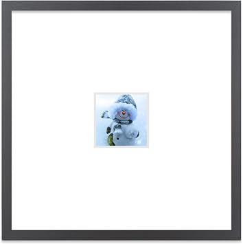 12x12 Picture Frame Black Solid Wood 3x3in Pictures Frame with White mat or 12x12in Photo Frame Wall Home Decoration F22B1212W33